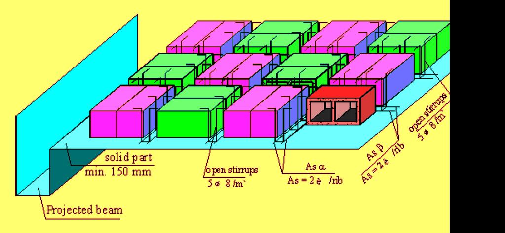 Figure 5a-2: Isometric of two-way hollow-block slab system ii.