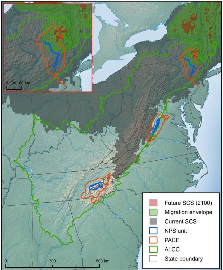 DEWA, SHEN, and GRSM refer to Delaware Water Gap National Recreation Area, Shenandoah National Park, and Great Smoky Mountains National Park, respectively.