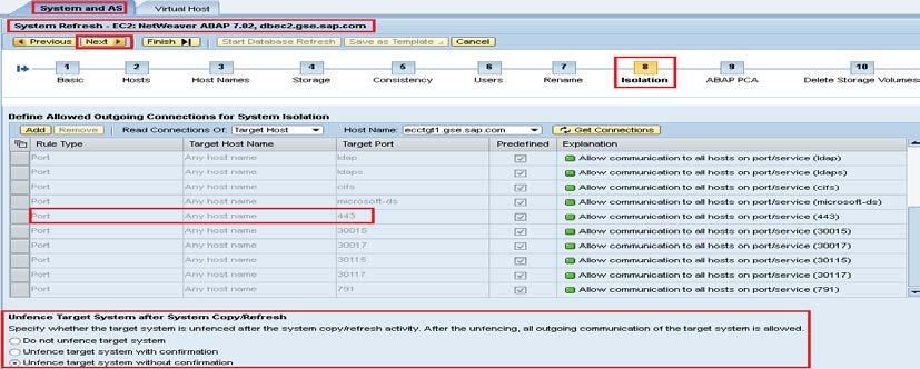 Click Next. Figure 60. SAP LaMa Refresh Database Rename step 11.