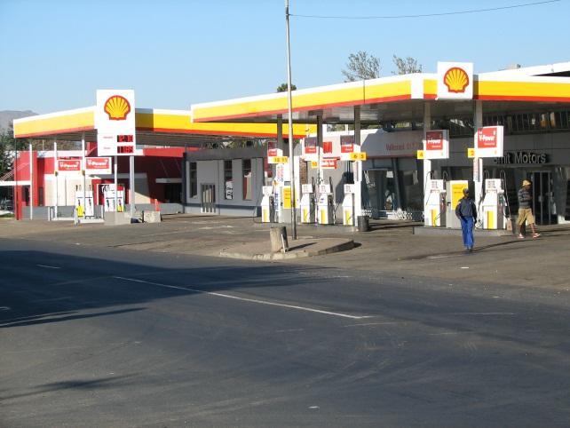 Most of the filling stations are located either on Nelson Mandela Drive or on Joubert
