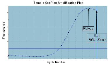 4 Amplification Figure 1 Caution Experienced GenomePlex WGA users: SeqPlex uses a 5x Amplification Mix SYBR Green (S9340) is recommended to monitor the amplification Annealing/Extension temperature