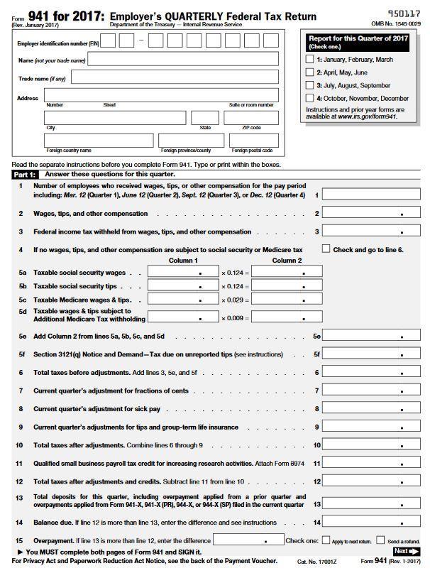Reporting Fringe Benefits-Form 941 Lines 2