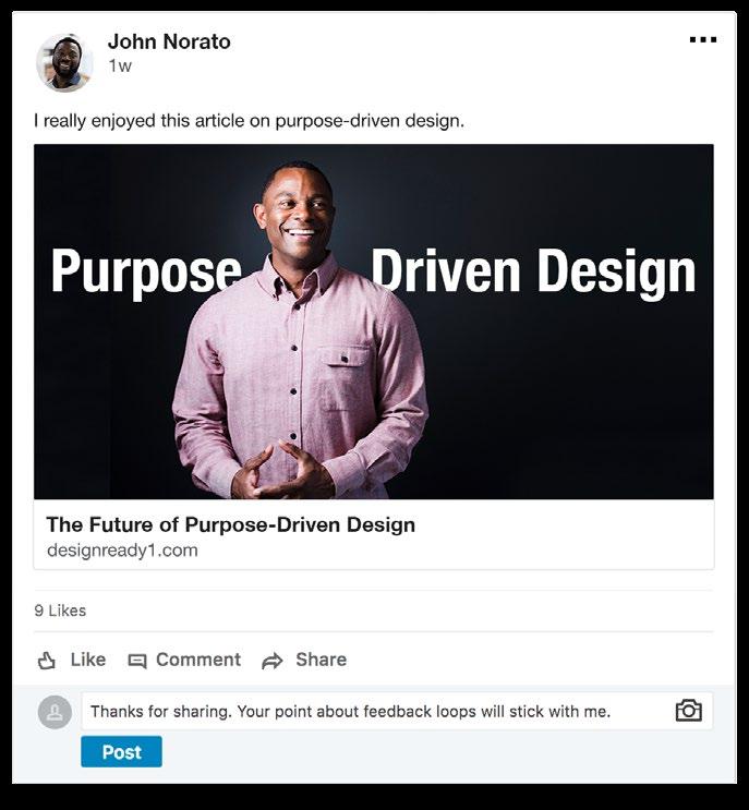 You can comment on or share updates to curate content and grow your business presence on LinkedIn. Steps to curate content 1.