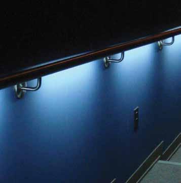 APPLICATION ETL listed LED illuminated railing system delivering pathway and wall illumination for indoor and outdoor use Designed to satisfy ANSI, ADA and IBC codes when properly specified and