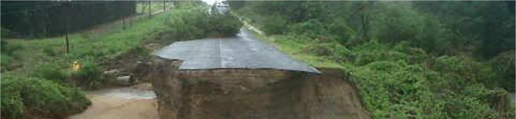 FLOOD DAMAGED ROAD BETWEEN MORIA