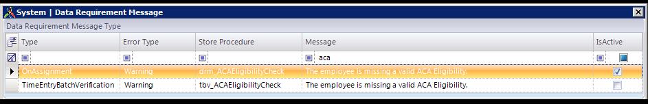 Best Practice: It is Avionté best practice to use the OnAssignment ACA Eligibility DRM set to Severe. In Admin Tools window, select System from the left panel.