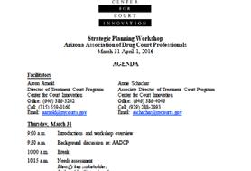 Sample Agenda 2-day Strategic Planning Workshop Center for Court Innovation 23 Recommended Process (cont.