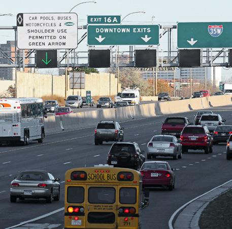 First introduced in 2010 on I-35W, Smart Lanes use electronic signs above each lane of traffic to improve traffic flow, reduce congestion, and improve safety by providing real-time information about