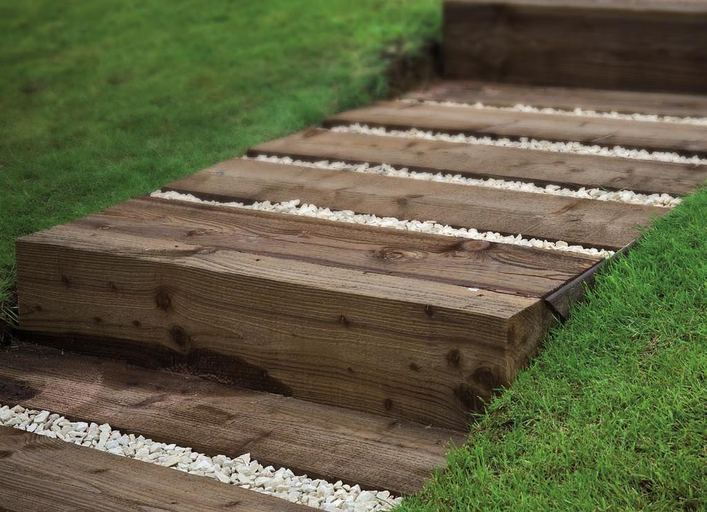 SLEEPERS Sleepers add a certain definition to an outdoor space. The tones and textures of Timeless Timber Sleepers naturally enrich the environment in which they are used.