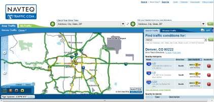 Denver Regional Integrated Traveler Information Display Map Figure 17: NAVTEQ Travel Conditions Map 2.
