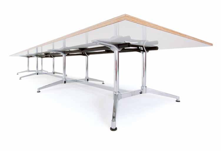 Large boardroom tables can be produced using the u.