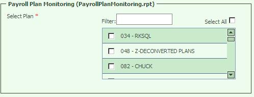 Payroll Plan Monitoring Report The Payroll Plan Monitoring Report indicates which Payroll Monitoring notifications