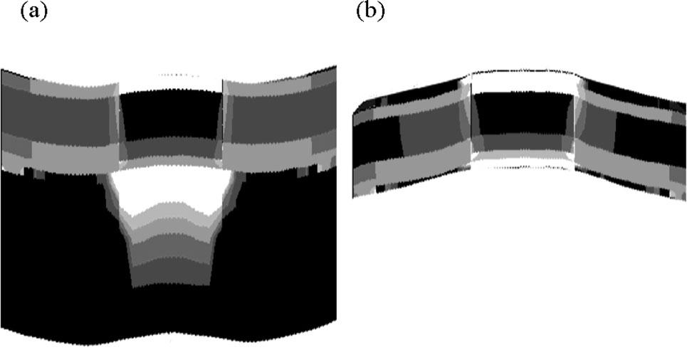 Maps IV VII show the residual stress distributions for the Cu plate-etching process. At the earlier points of the process (IV-V), there was 100 200 MPa tensile stress for the reinforcement layer.