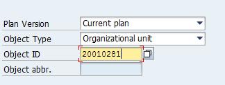 example, select Organizational Unit from the Object type