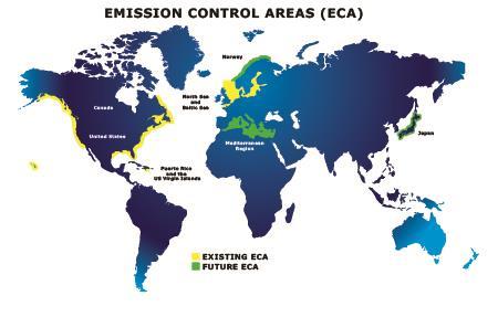 (1)-1 Emission Control Requirement (1) Introduction 2011 2012 2013 2014 2015 2016 2017 2018 2019 2020 2021 NOx Tier II Tier III (only ECA) SOx Global Cap 4.5% 3.5% 0.5% ECA 1.0% 0.