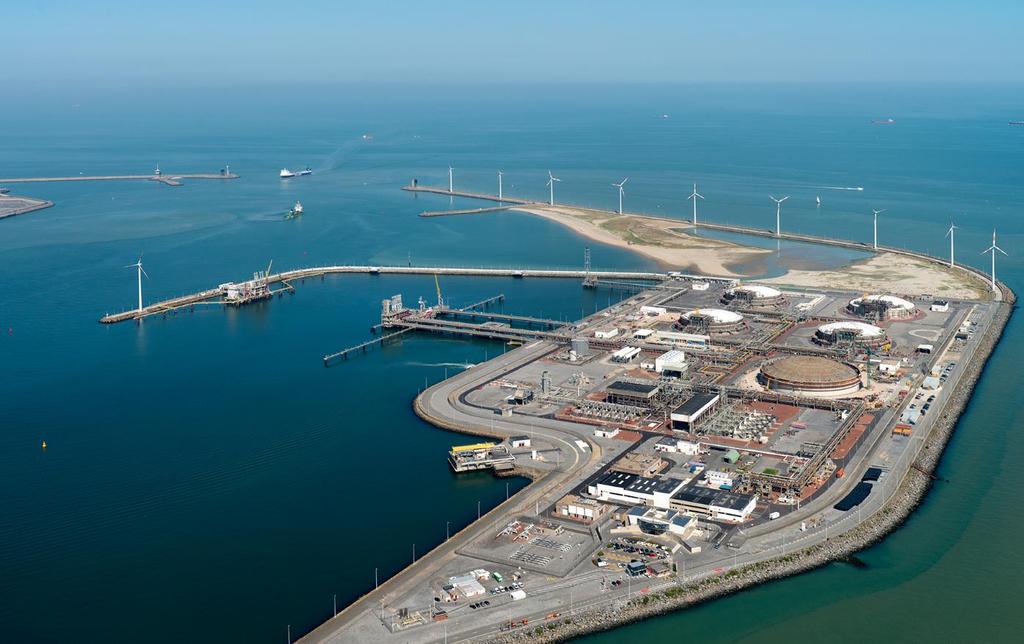 The expanded terminal capacity of the Zeebrugge LNG terminal The following investments are currently ongoing: a) The construction of a fifth storage tank with a capacity up to 180 000 m³ LNG and its