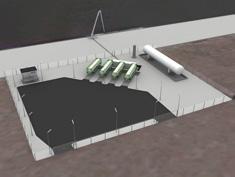 400 m 3 and 30 m 3 LNG storage tanks LNG transfer pumps LNG measurement system LNG bunker system on the quay LNG and