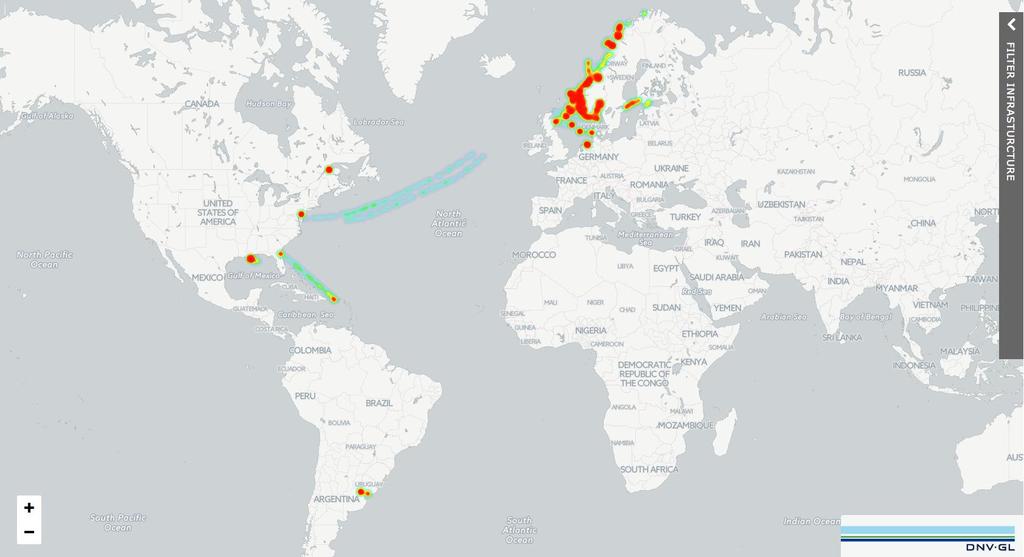 AIS data from LNGi shows that LNG fuelled ships are already covering a large area The