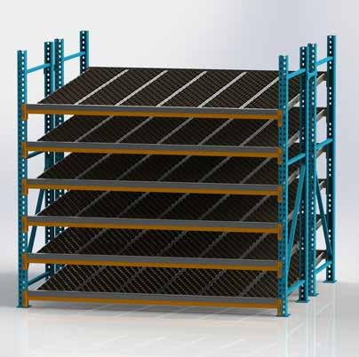 FlexTrak Bed Carton Flow Features: Installs in new or existing rack applications Drop-in design allows for easy addition to existing shelving without the use of tools Laneless design accommodates