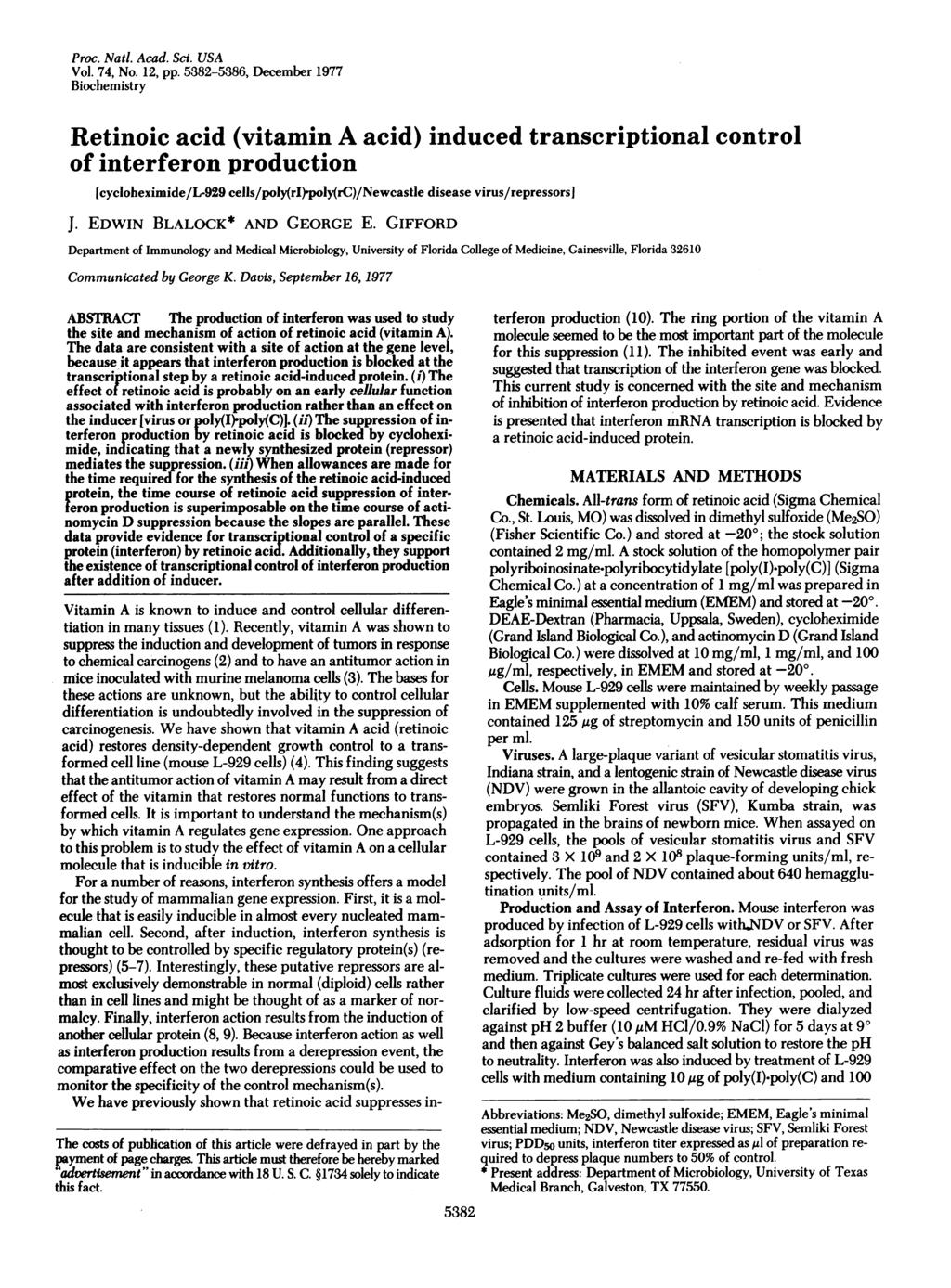 Proc. Natl. Acad. Sci. USA Vol. 74, No. 12, pp.