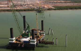 The structure must provide safe berthing and mooring conditions for vessels as well as being a basis for all superstructures, pipelines, roadways and other essential elements for operational