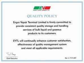 INTRODUCTION EVTL A 50/50 JVbetween EngroChemicalPakistan Limited and Royal Vopakof Netherlands Operating a state of the art bulk liquid chemical and LPG storage