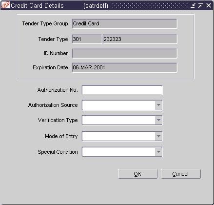 Retek Sales Audit 1. On the Transaction Detail window, click on the Tender tab. 2. Click Add. 3. From the Tender Type Group field, select the tender type group. 4.