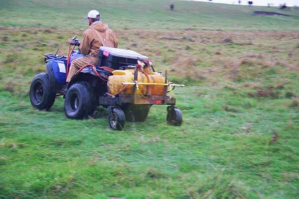Site Prep Spraying Crop ground Princep & Pendulum at 3-4 quarts per treated acre Pasture/Brome