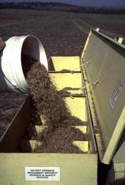 Seeding 10 pounds perennial rye per acre 3-4 pounds timothy and ½ bushel oats per acre