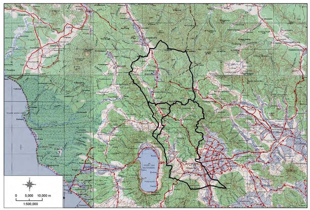 Final Report (Supporting_PreF/S) Masang-2 Basin 443. km 2 Alahanpanjang Basin 424.1 km 2 B. A. Alahanpanjang Intake Weir Site B.