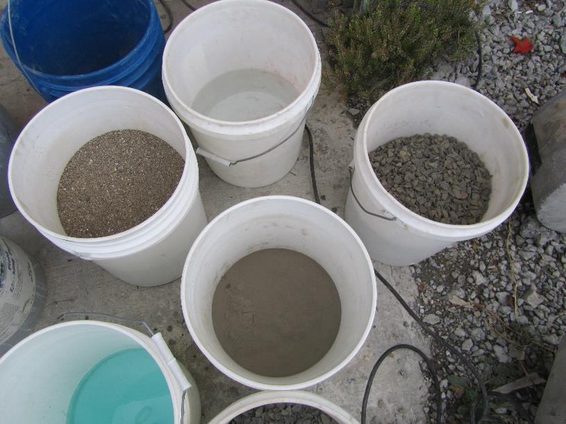 favorable, it was used for all subsequent trial batches, and all trial batches reported from this research project are only those mixed using the concrete mixer.