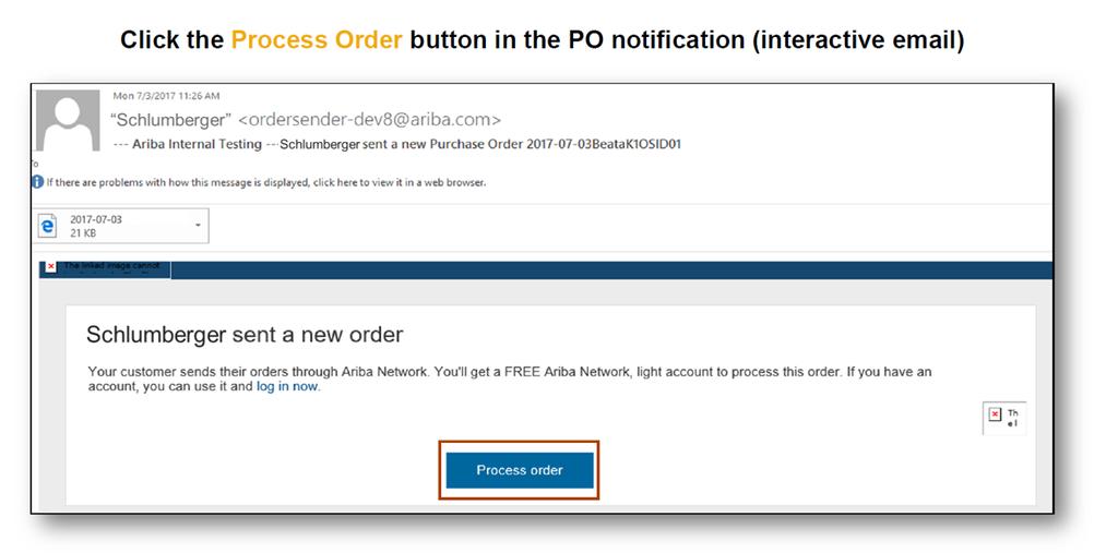 Receive Interactive Email Order from Customer 2017 SAP SE or an SAP affiliate