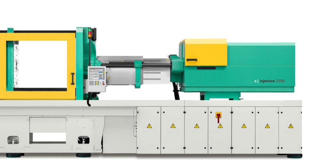 Energy efficiency The high efficiency of the servo-electric drives and the toggle-type clamping unit of the electric ALLROUNDER machines ensure energy-efficient operation.
