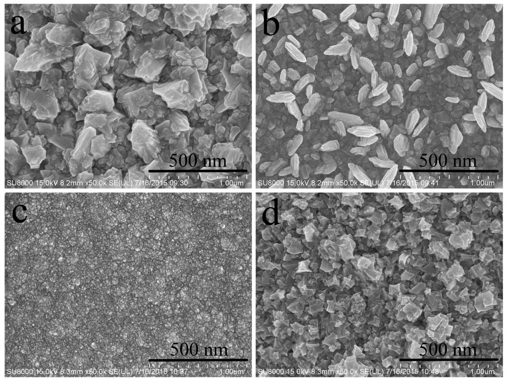 Fig. S5 SEM images of the gold electrodeposits obtained from the DMH-based electrolyte in the absence of PEI (a) with
