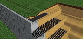 SWALEs Concrete Swales can be placed on top of the MagnumStone wall to take care of any