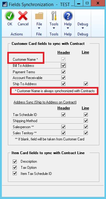 Build 16.021 Mar 19, 2018 Enhancements 1. Updated Fields to Sync window for asterisk label on Customer Name. Fields Synchronization label for Customer name updated to list asterisk * next to label.