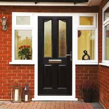The leading door is fitted with a multipoint locking mechanism. Option of opening in or out. Also available in other designs. U-Value 1.