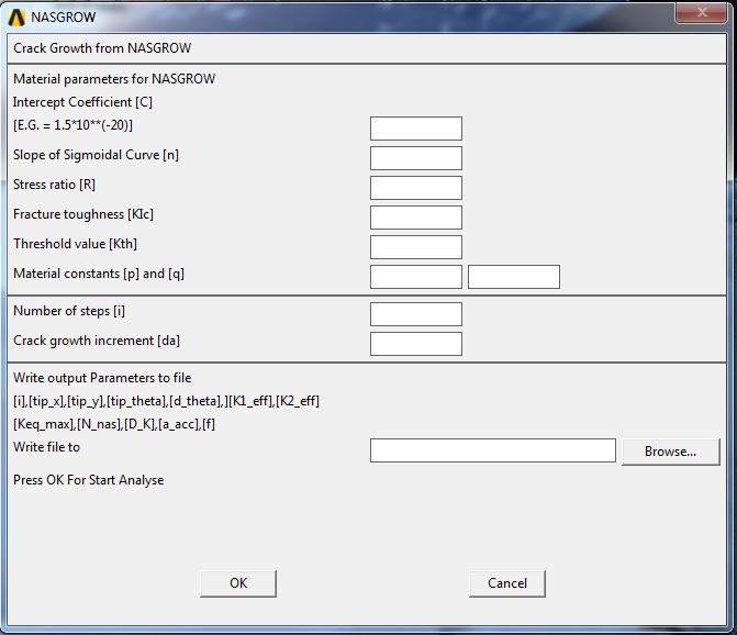 Figure 63: Modified GUI menu with implemented APDL codes for crack propagation In Figure 64 the function block for the