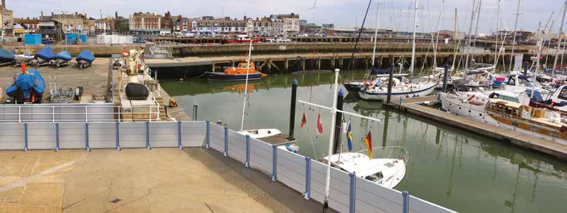 The demountable barriers will continue around the boat slipway and through the boat storage area to meet the proposed barrier.