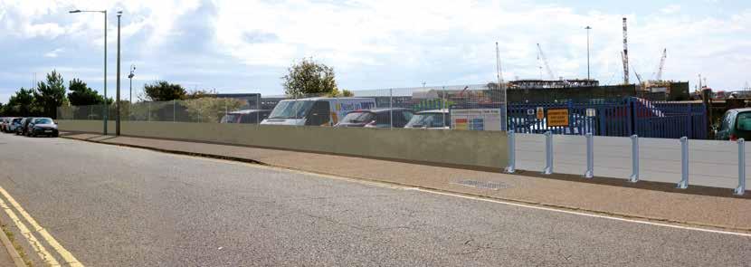 The wall height above ground will vary from 500-800mm From Kwik fit garage to Associated British Ports rear entrance, the length will comprise demountable flood barriers with a height of 800mm to 1.