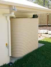 Water Diverters that prevent the first flush of rainwater, which may contain contaminants from the roof, from entering the tank.
