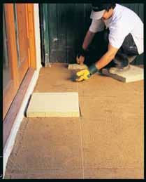 Fill the joints Sweep jointing Sand over the finished dry paving, ensuring that all joints are full. Sand filled joints: a) Pavers 50mm thick or greater surface to be plate compacted.