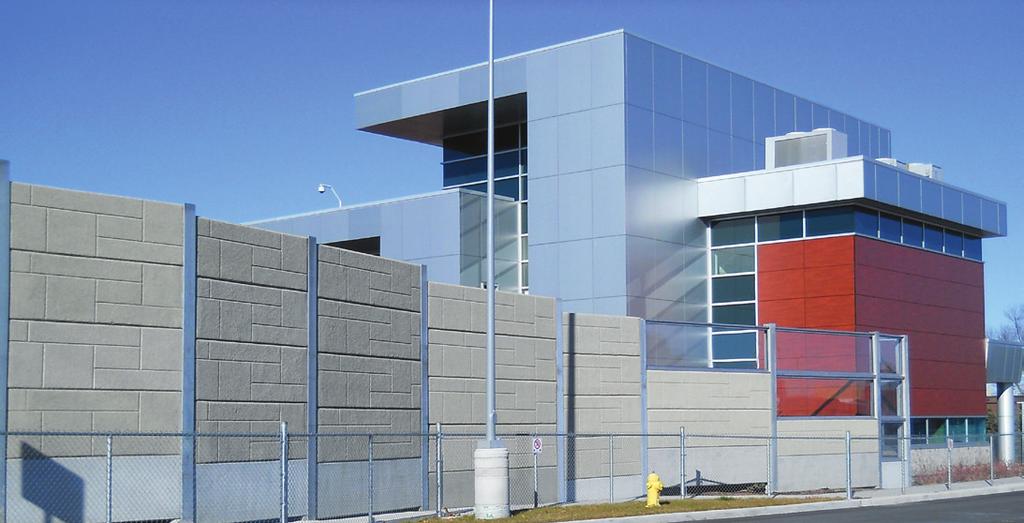 DURISOL PRECAST NOISE BARRIERS Durisol is the proprietary name of a hard, durable, relatively lightweight and cementious composition.