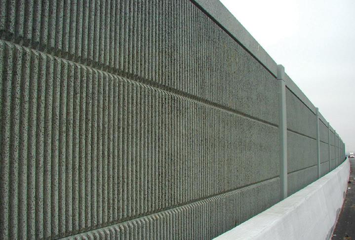 NB 24 SYSTEM The NB24 is a post and precast panel noise barrier system with customzied base spacing allowing for posts to be located on up to 24ft (7.3m) centers.