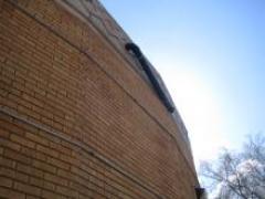 Drainage spouts should be redirected so that they drain away from the building.