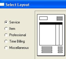 (iv) Select the radio-button in front of each invoice layout to view the layout of each invoice.