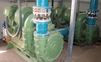 pumps in 2 x 2 meters filter