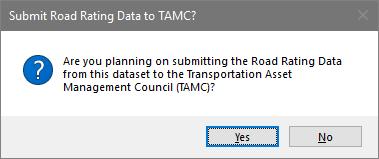 continued on next page IMPORTANT: If the network being imported was created using the Local Use Export Option process and you selected the No button in the TAMC Data Collection?