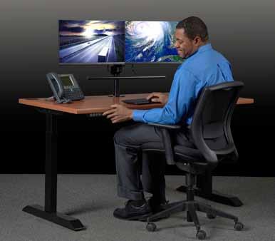 Optional flat panel arms for ideal sight lines while standing or sitting A variety of ergonomic seating solutions Travel
