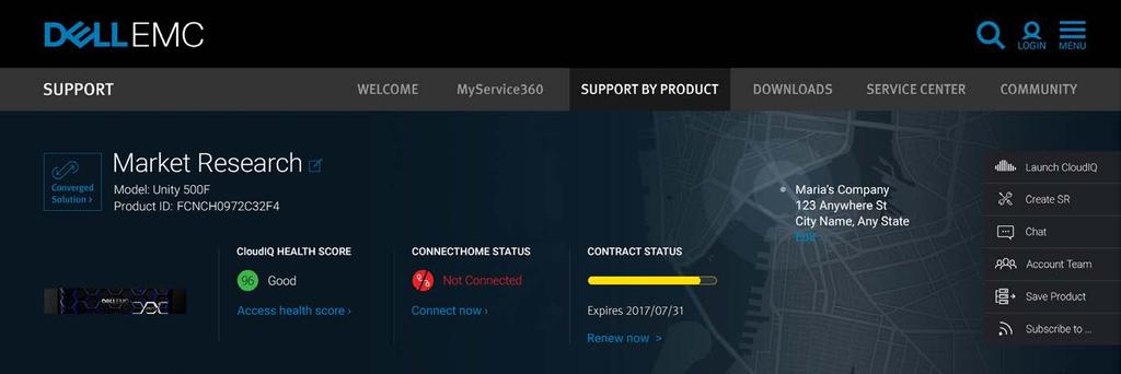 MyService360 Details in CloudIQ Evolution to a unified product & services experience (Coming: 2H CY2017) 15